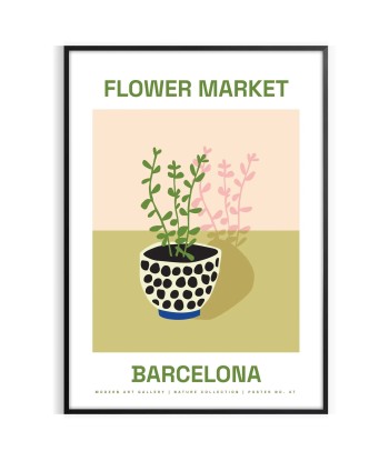 Affiche Botanique Marché Fleurs en ligne des produits 