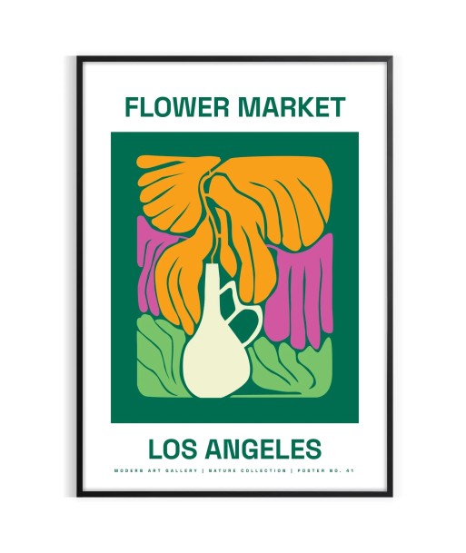 Affiche Botanique Marché Fleurs soldes