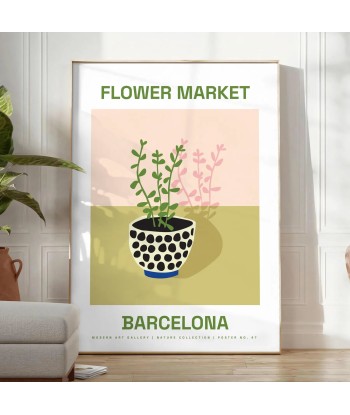 Affiche Botanique Marché Fleurs en ligne des produits 