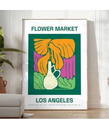 Affiche Botanique Marché Fleurs soldes