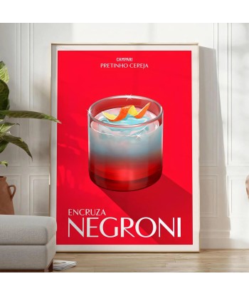 Negroni Cocktail Art Print commande en ligne