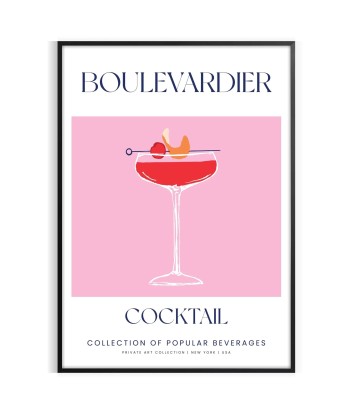 Cocktail Boulevardier Poster des créatures d'habitude