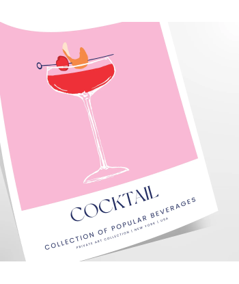 Cocktail Boulevardier Poster des créatures d'habitude