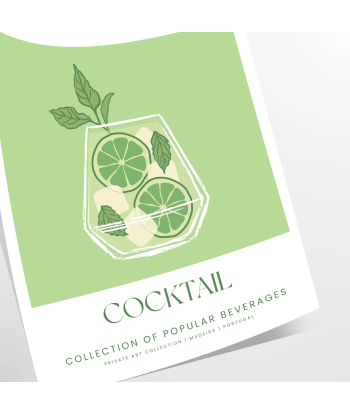 Affiche Cocktail Caipirinha Pour