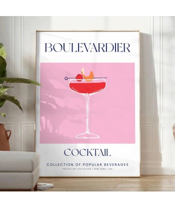 Cocktail Boulevardier Poster des créatures d'habitude