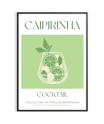 Affiche Cocktail Caipirinha Pour