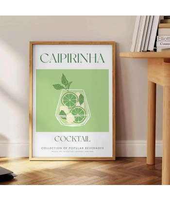 Affiche Cocktail Caipirinha Pour