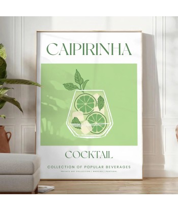 Affiche Cocktail Caipirinha Pour