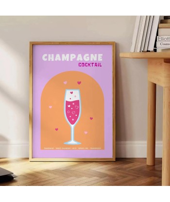 Affiche Champagne Cocktail destockage