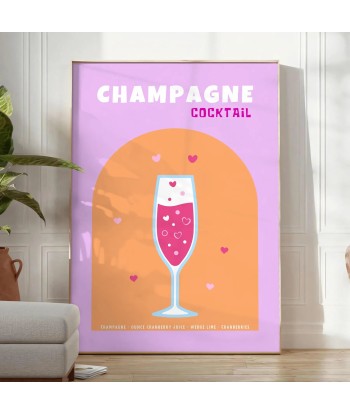 Affiche Champagne Cocktail destockage