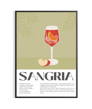 Affiche Sangria Cocktail Pour