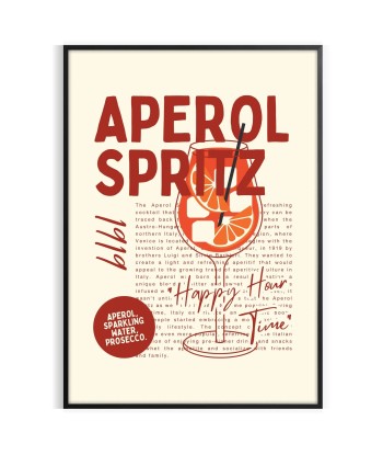 Affiche Cocktail Spritz la chaussure