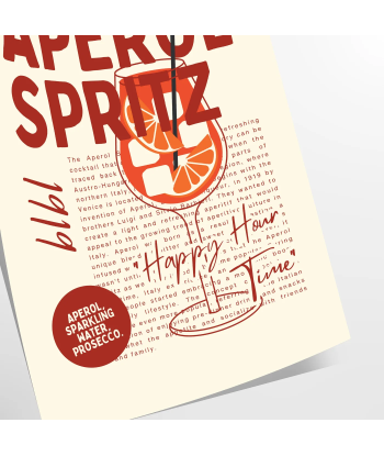 Affiche Cocktail Spritz la chaussure