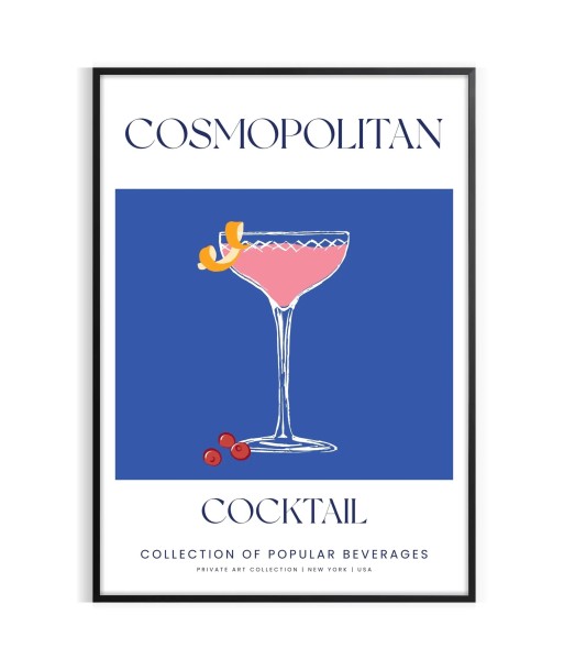 Affiche Cocktail Cosmopolite france