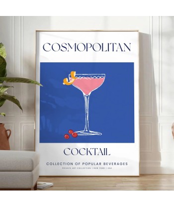 Affiche Cocktail Cosmopolite france