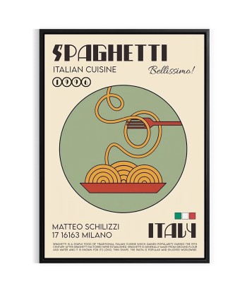 Spaghetti Italian Cuisine Kitchen Poster offre 