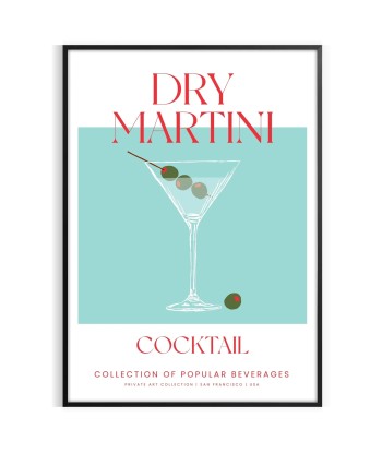 Affiche Cocktail Mafficheini Sec En savoir plus