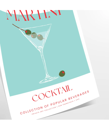 Affiche Cocktail Mafficheini Sec En savoir plus