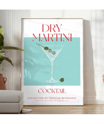 Affiche Cocktail Mafficheini Sec En savoir plus