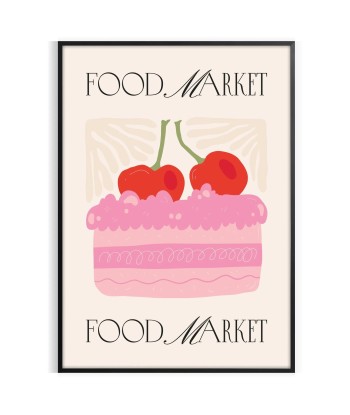 Affiche Cuisine Marché Alimentaire outlet