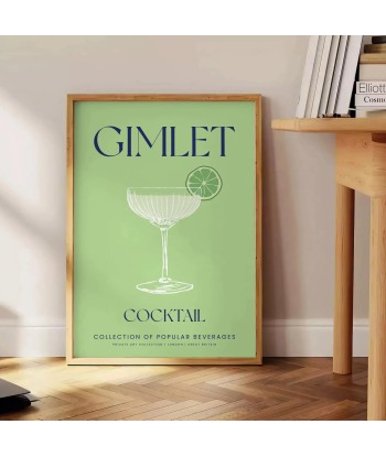 Affiche Cocktail Gimlet les ligaments