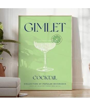 Affiche Cocktail Gimlet les ligaments