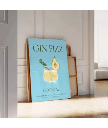 Affiche Cocktail Gin Fizz JUSQU'A -70%! 