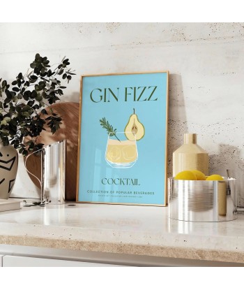 Affiche Cocktail Gin Fizz JUSQU'A -70%! 