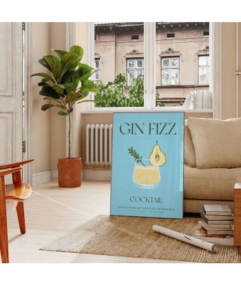 Affiche Cocktail Gin Fizz JUSQU'A -70%! 