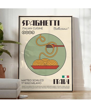 Spaghetti Italian Cuisine Kitchen Poster offre 