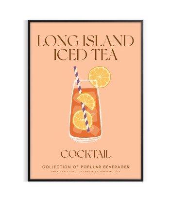 Cocktail Thé Glacé Long Island Poster de l' environnement