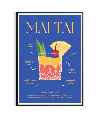 Affiche Cocktail Mai Tai Pour