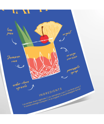 Affiche Cocktail Mai Tai Pour