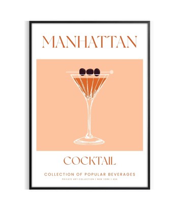 Affiche Cocktail Manhattan de la marque