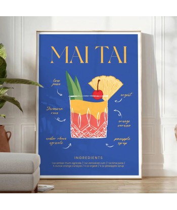 Affiche Cocktail Mai Tai Pour