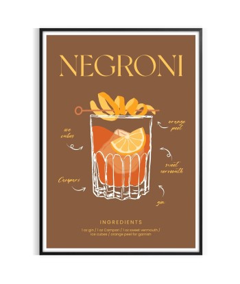 Affiche Cocktail Negroni vente chaude votre 