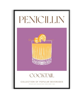 Affiche Cocktail Pénicilline pas cher 