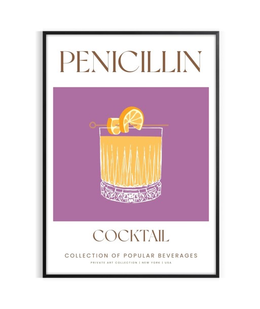 Affiche Cocktail Pénicilline pas cher 