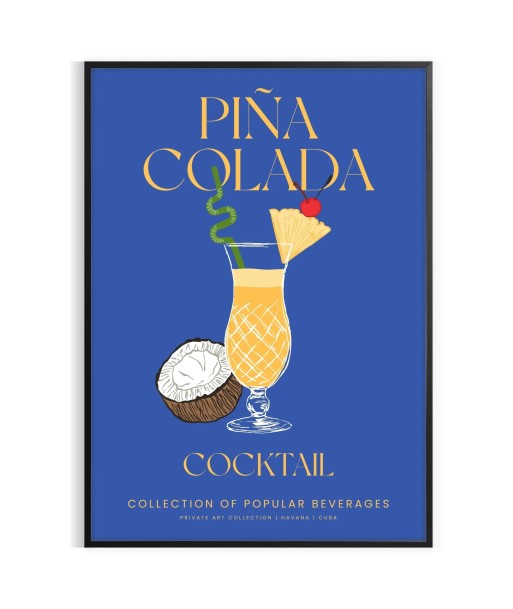 Pina Colada Cocktail Affiche de votre