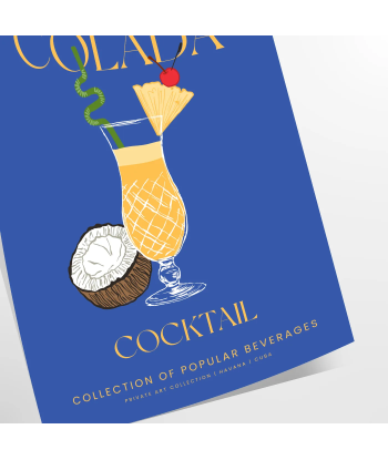 Pina Colada Cocktail Affiche de votre