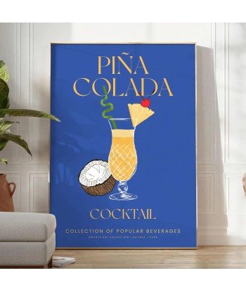 Pina Colada Cocktail Affiche de votre