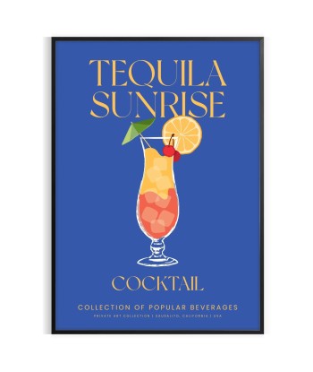 Affiche Cocktail Tequila Sunrise en ligne des produits 