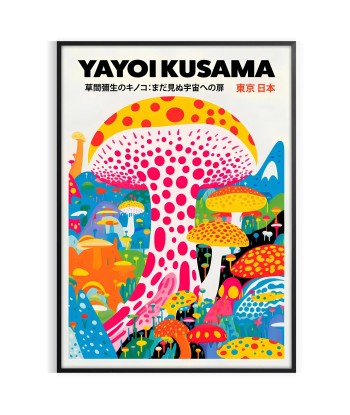 Mushroom Yayoi Kusama Wall Print paiement sécurisé