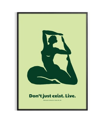 Don’T Just Exister Live Yoga Affiche des créatures d'habitude