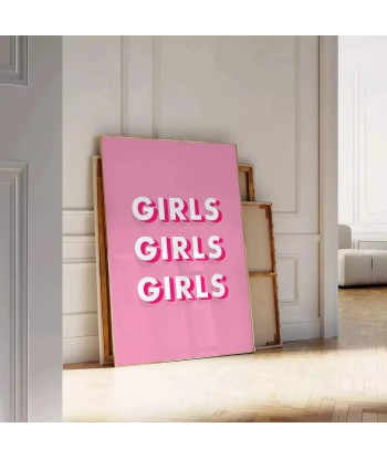 Filles Filles Filles Motivation Affiche français