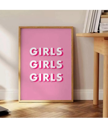 Filles Filles Filles Motivation Affiche français