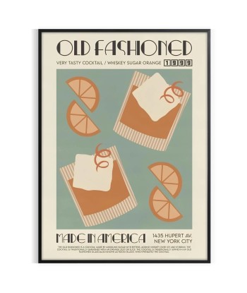 Old Fashioned Cocktail Poster 1 pas cher 