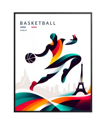 Affiche Basketball Paris Poster soldes