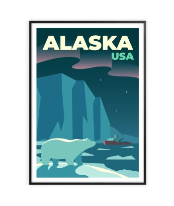 Affiche Voyage Affiche Alaska États-Unis ouvre sa boutique