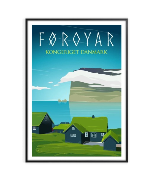 Foroyar Poster Danmark Voyage Affiche destockage